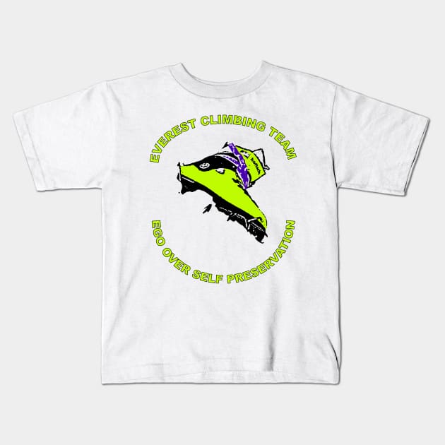 Everest Climbing Team Kids T-Shirt by childofthecorn